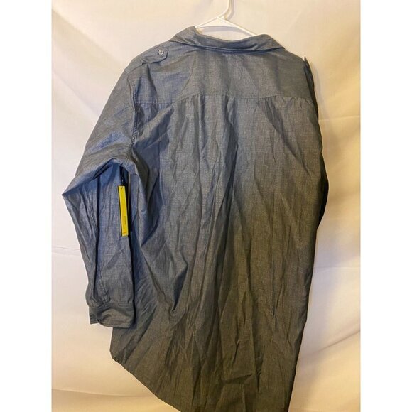 NWT NEW APT 9 MENS GRAY LONG SLEEVE SHIRT BUTTON UP MODERN FIT SIZE LARGE L - Picture 2 of 2